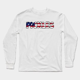 pickles american flag Long Sleeve T-Shirt